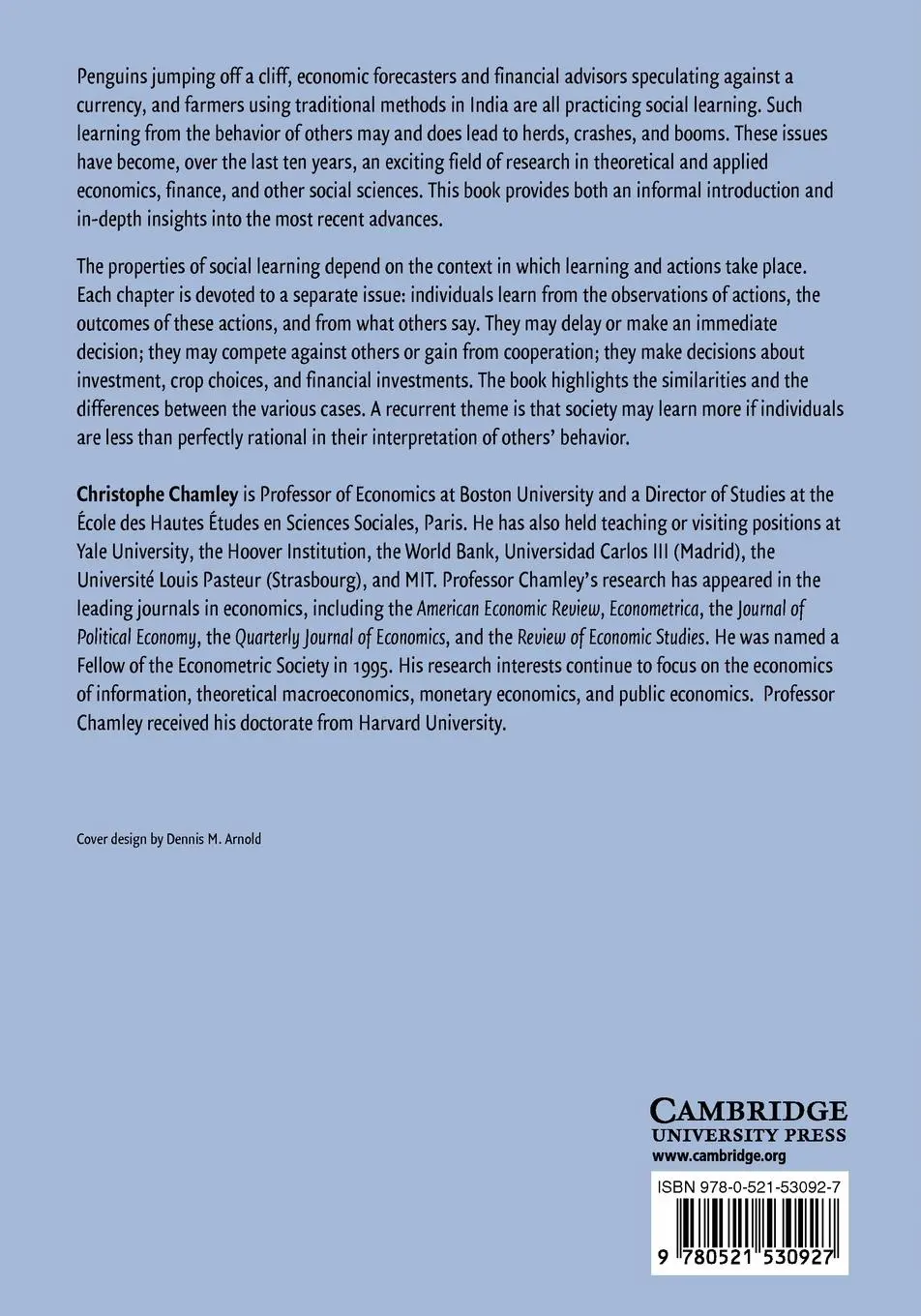Rückseite: 9780521530927 | Rational Herds | Economic Models of Social Learning | Chamley | Buch