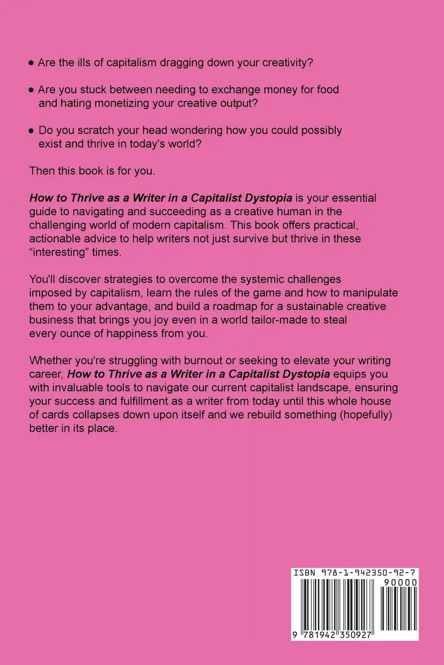 Rückseite: 9781942350927 | How to Thrive as a Writer in the Capitalist Dystopia | Russell Nohelty