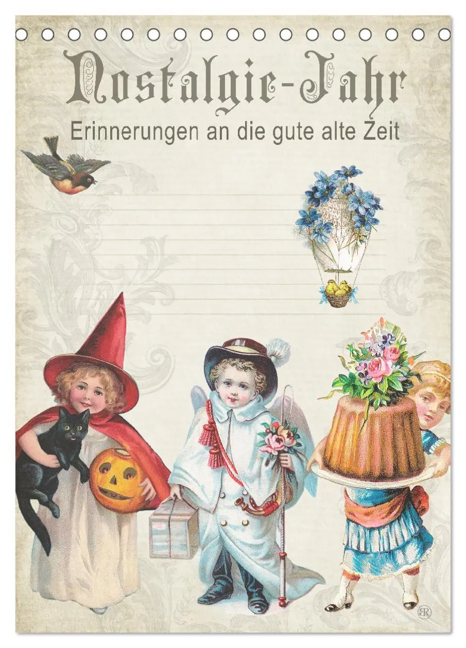 Cover: 9783457050927 | Nostalgie-Jahr, Motive aus alten Poesiealben (Tischkalender 2025...