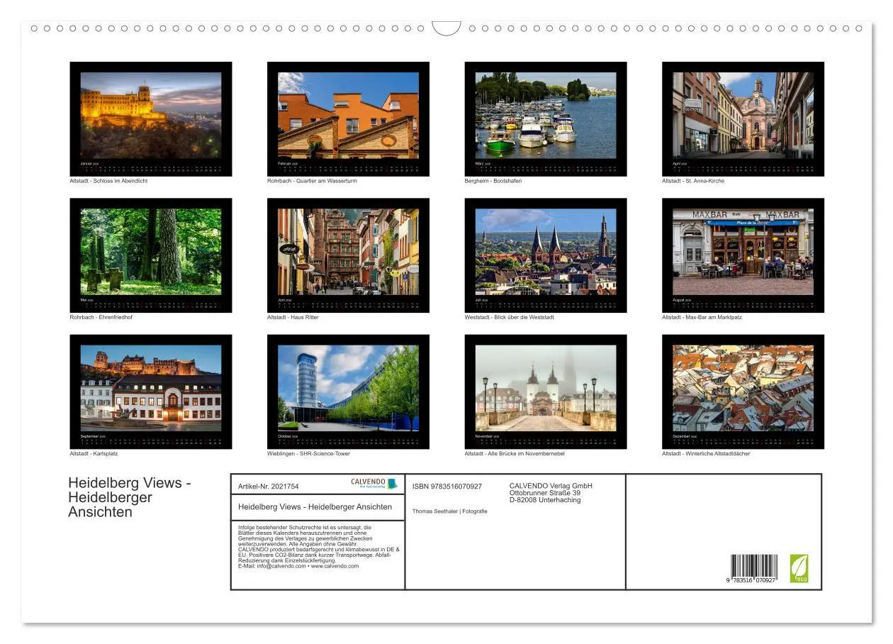 Bild: 9783516070927 | Heidelberg Views - Heidelberger Ansichten (Wandkalender 2026 DIN A2...