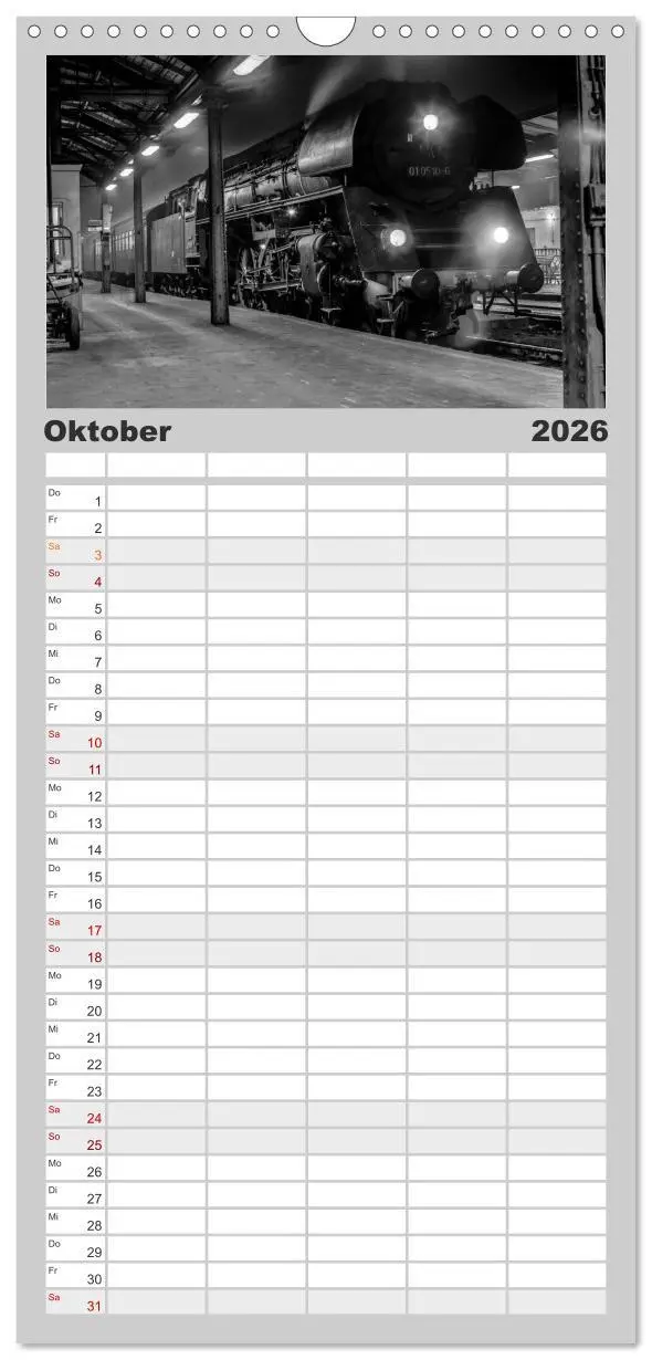 Bild: 9783516520927 | Familienplaner 2026 - Dampfloks in der DDR mit 5 Spalten...
