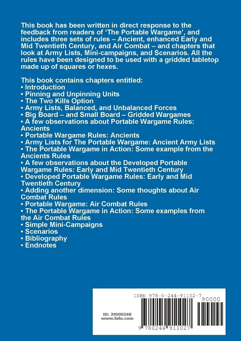 Rückseite: 9780244911027 | Developing The Portable Wargame | Bob Cordery | Taschenbuch | Englisch