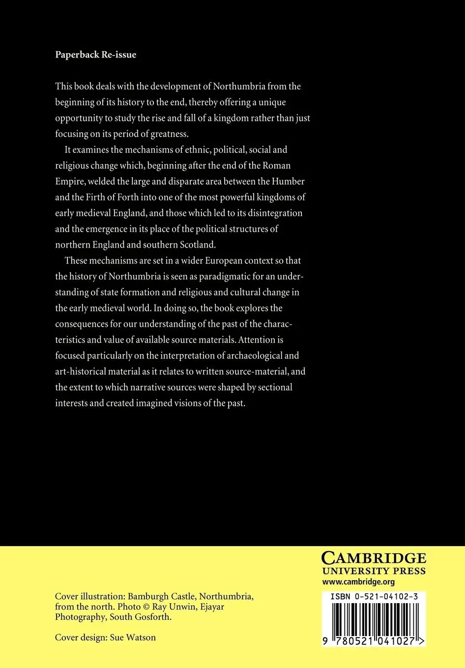 Rückseite: 9780521041027 | Northumbria, 500 1100 | Creation and Destruction of a Kingdom | Buch
