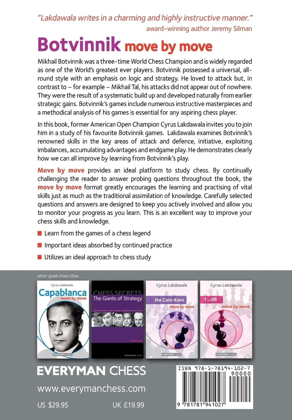 Rückseite: 9781781941027 | Botvinnik | Move by Move | Cyrus Lakdawala | Taschenbuch | Englisch