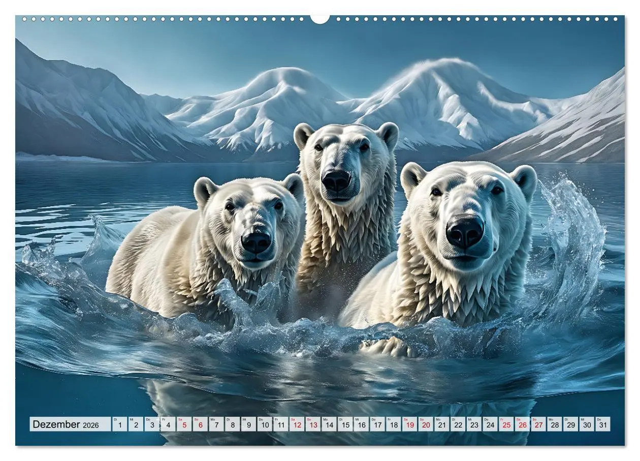 Bild: 9783457491027 | Im magischen Land der Eisbären (Wandkalender 2026 DIN A2 quer),...