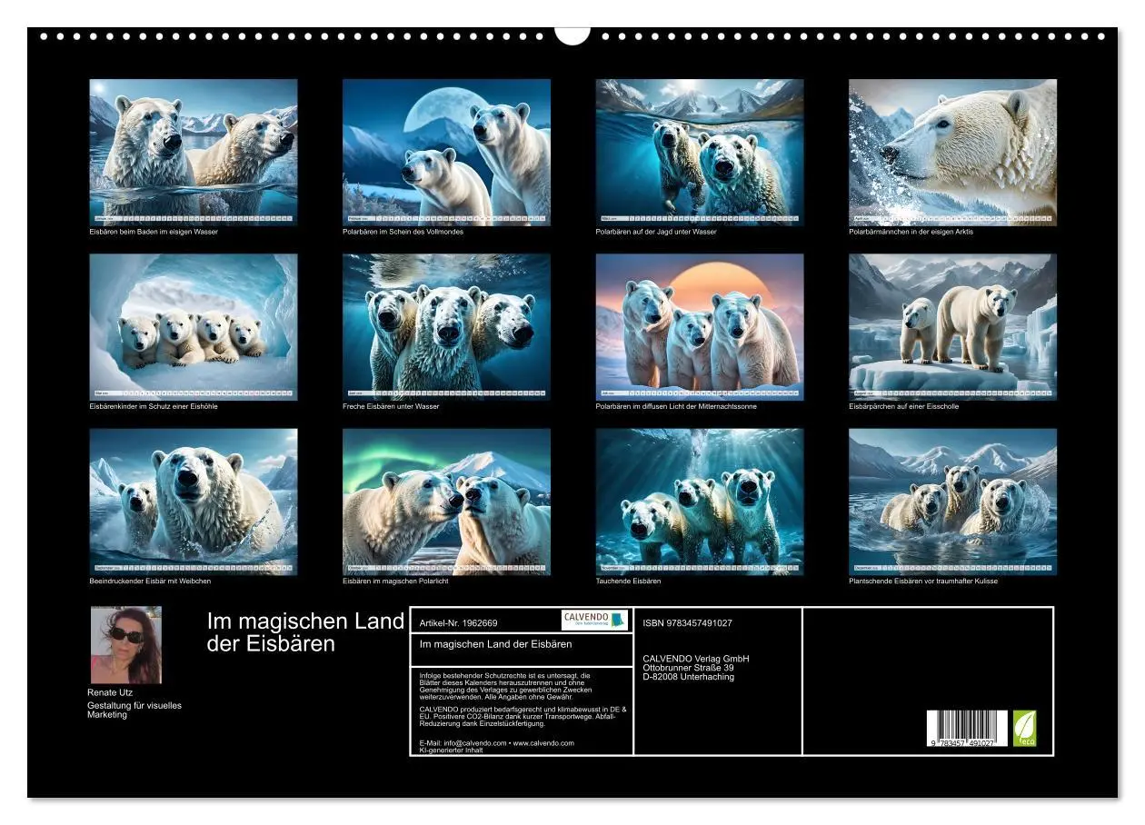 Bild: 9783457491027 | Im magischen Land der Eisbären (Wandkalender 2026 DIN A2 quer),...