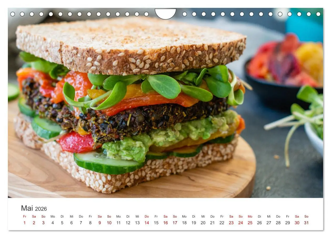 Bild: 9783457561027 | Vegan - Mmmh lecker! (Wandkalender 2026 DIN A4 quer), CALVENDO...