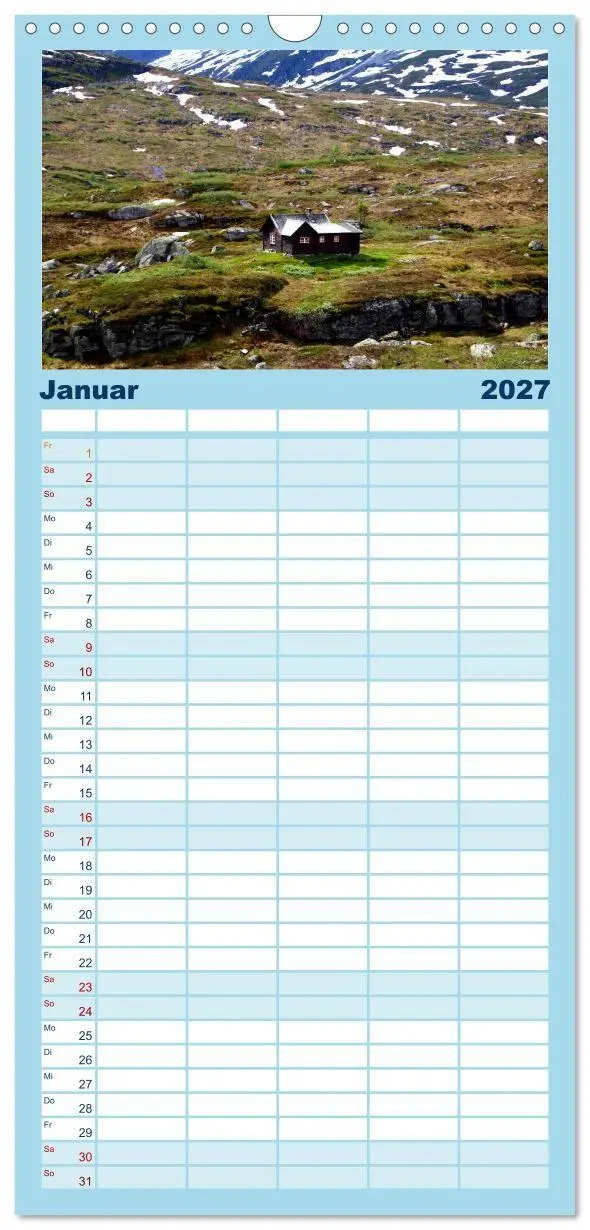 Bild: 9783594321027 | Familienplaner 2027 - Norwegens Wilder Westen mit 5 Spalten...