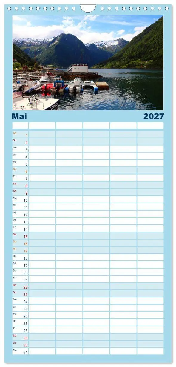 Bild: 9783594321027 | Familienplaner 2027 - Norwegens Wilder Westen mit 5 Spalten...
