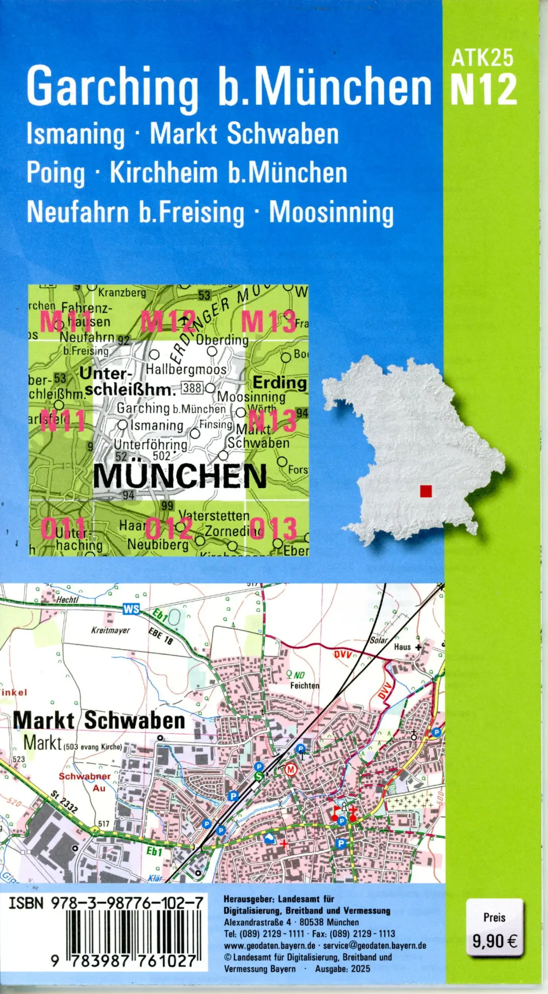 Bild: 9783987761027 | ATK25-N12 Garching b.München (Amtliche Topographische Karte 1:25000)