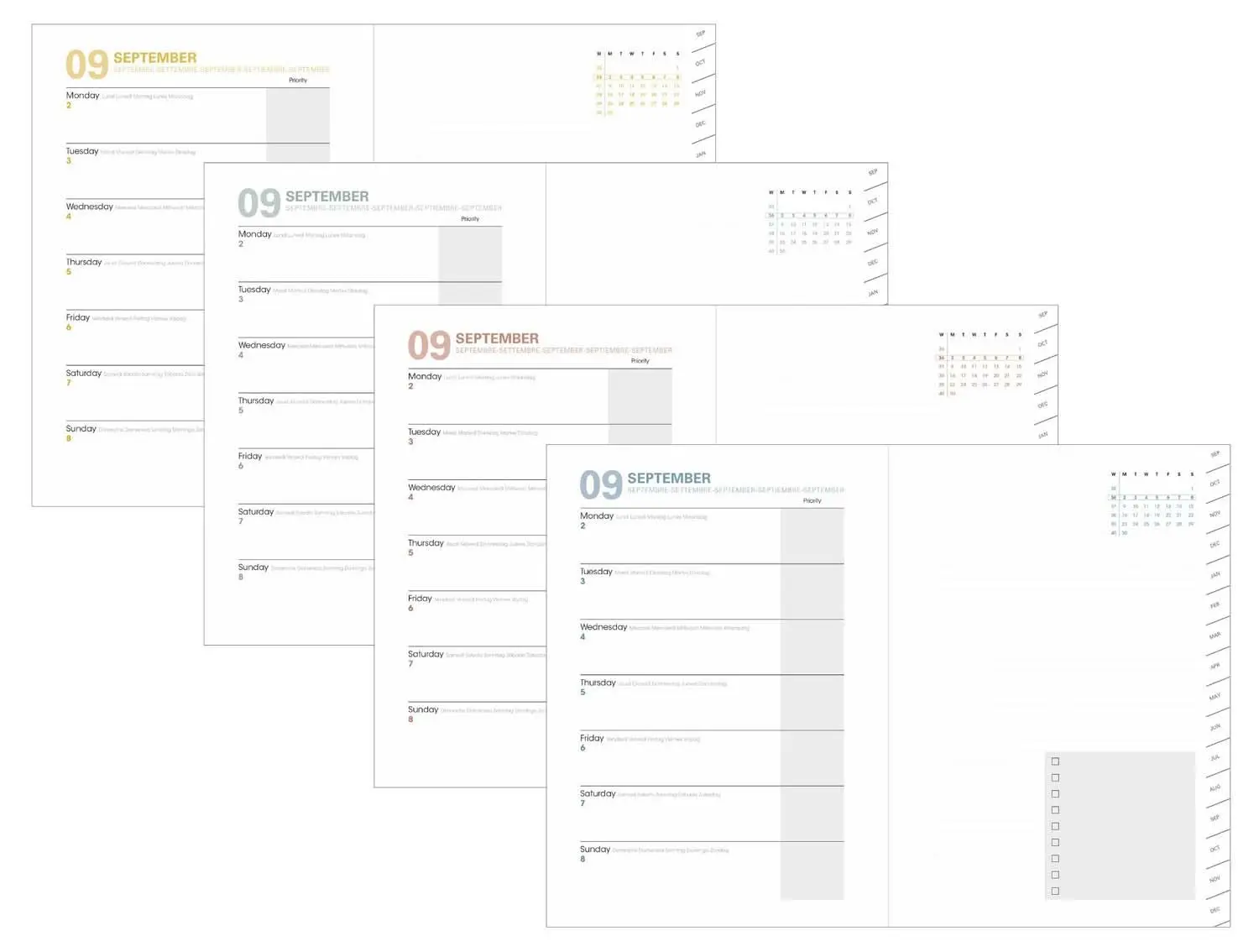 Bild: 3371010461127 | Plan Note 15 Pastel Grün 2026 | Kalender im Schreibtischformat | Vadis