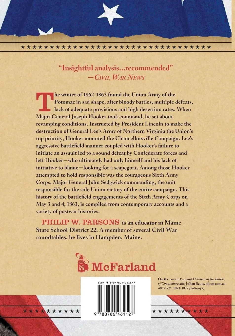 Rückseite: 9780786461127 | The Union Sixth Army Corps in the Chancellorsville Campaign | Parsons