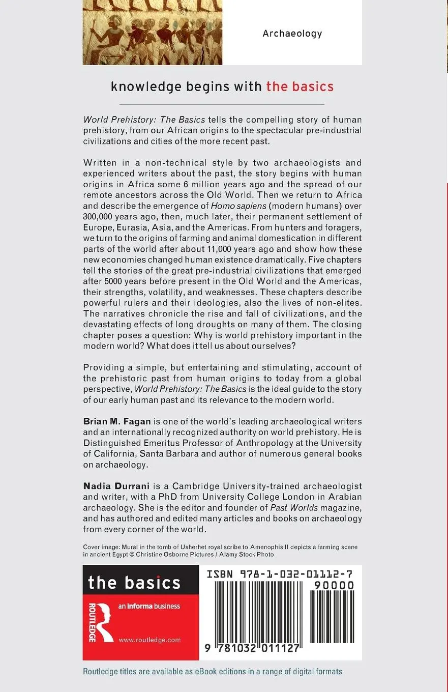 Rückseite: 9781032011127 | World Prehistory | The Basics | Brian M. Fagan (u. a.) | Taschenbuch