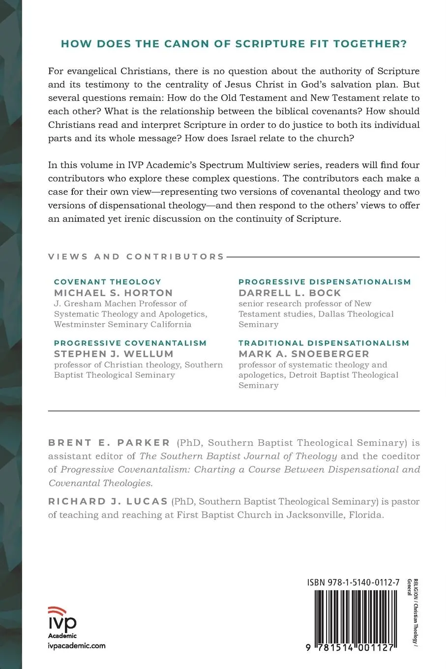 Rückseite: 9781514001127 | Covenantal and Dispensational Theologies | Richard J. Lucas (u. a.)