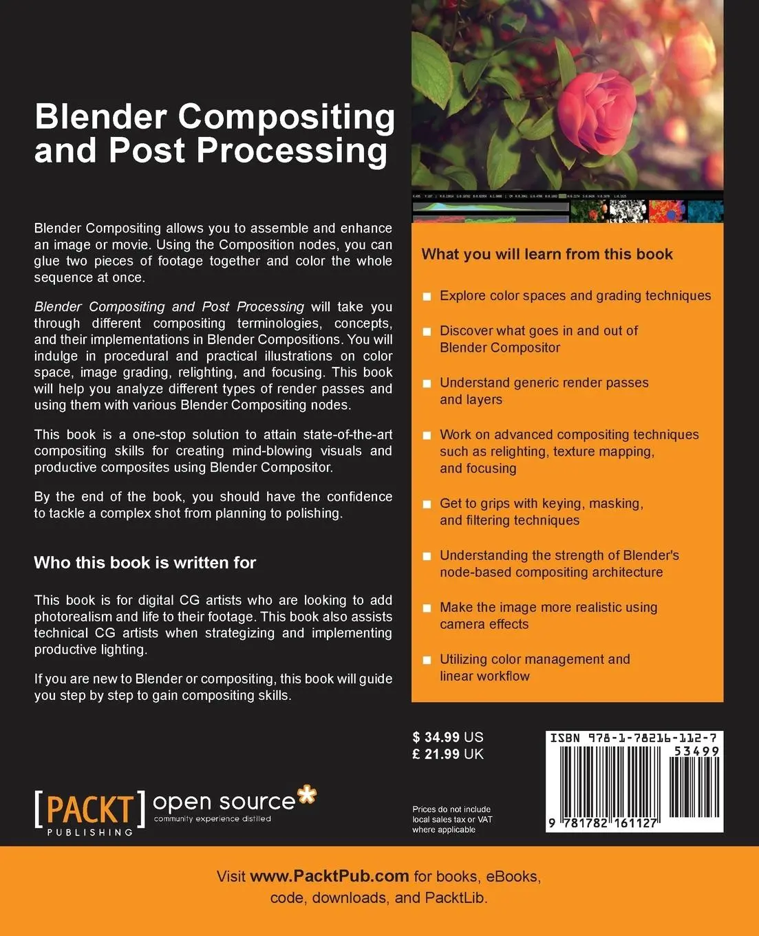 Rückseite: 9781782161127 | Blender Compositing and Post Processing | Mythravarun Vepakomma | Buch
