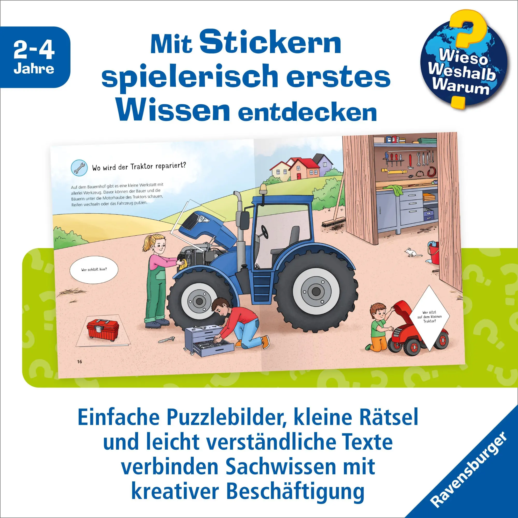 Bild: 9783473601127 | Wieso? Weshalb? Warum? junior Stickerheft - Bauernhof | Marie Zippel
