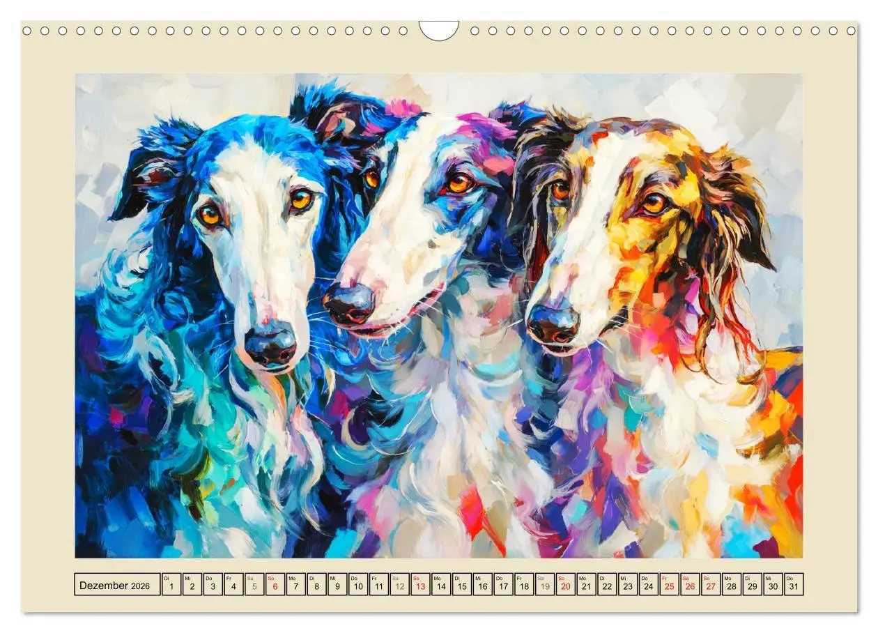 Bild: 9783516711127 | Barsoi im Farbenspiel. Elegante Windhunde in moderner Öloptik...