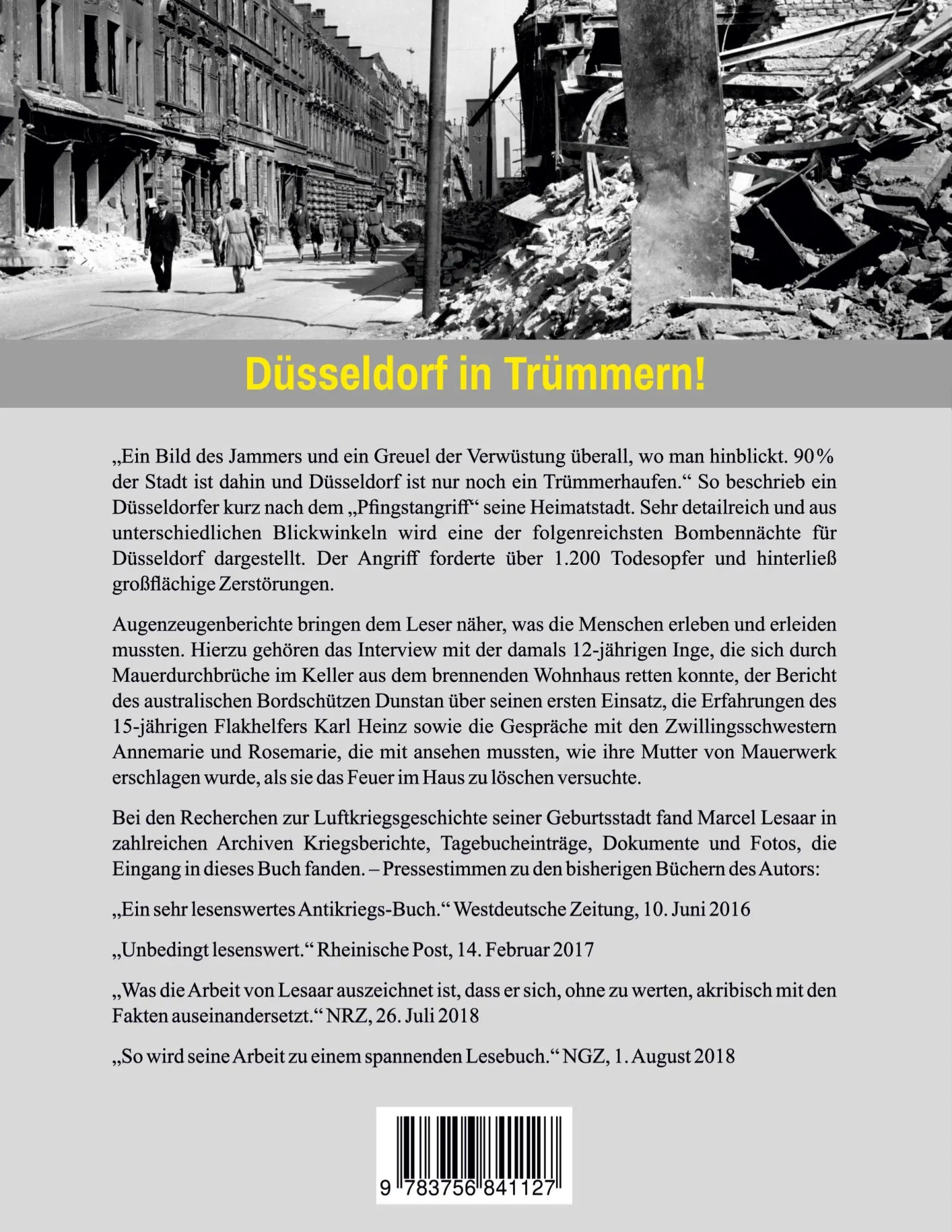 Rückseite: 9783756841127 | Pfingstangriff auf Düsseldorf | Die Bombennacht im Juni 1943 | Lesaar
