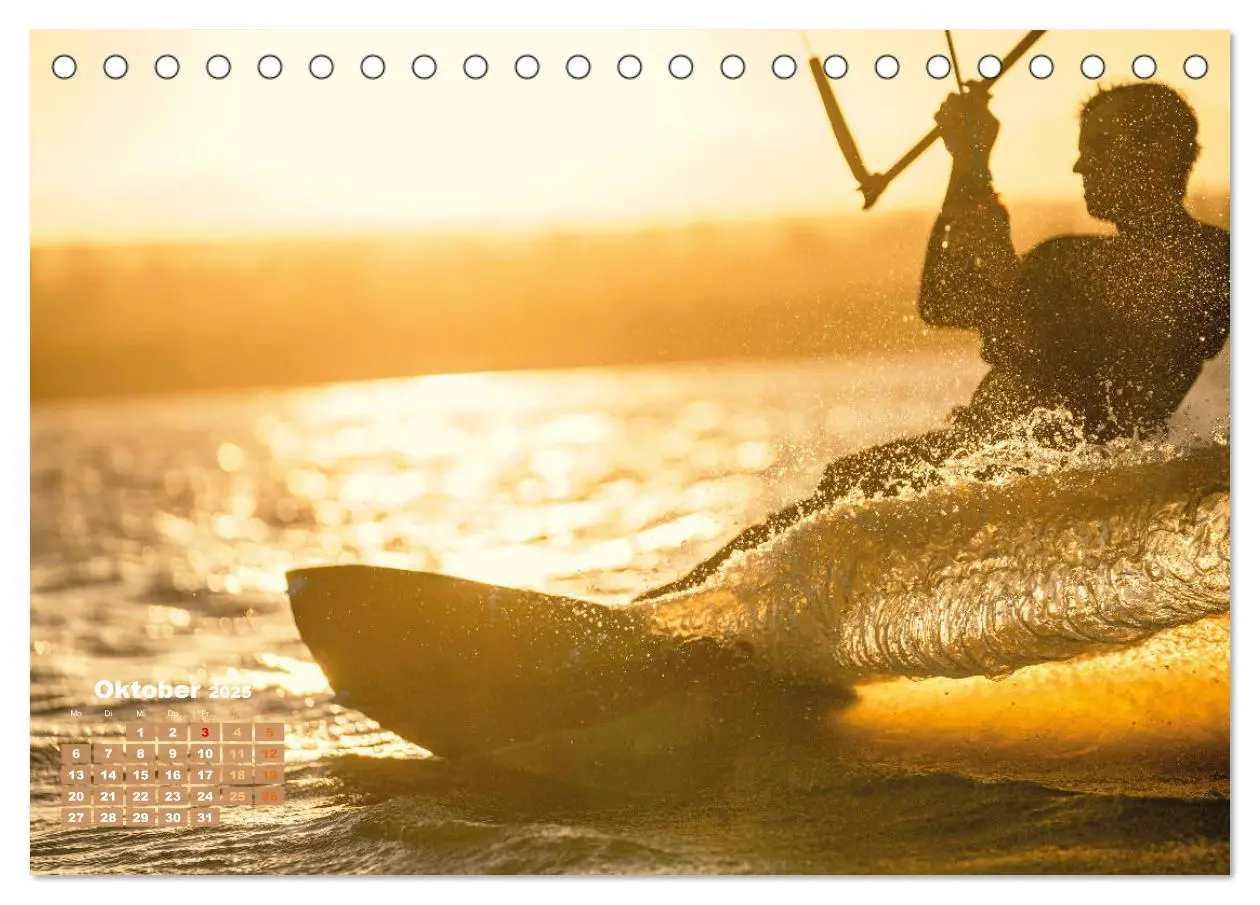 Bild: 9783457161227 | Kitesurfen: Mit Drachen am Meer (Tischkalender 2025 DIN A5 quer),...