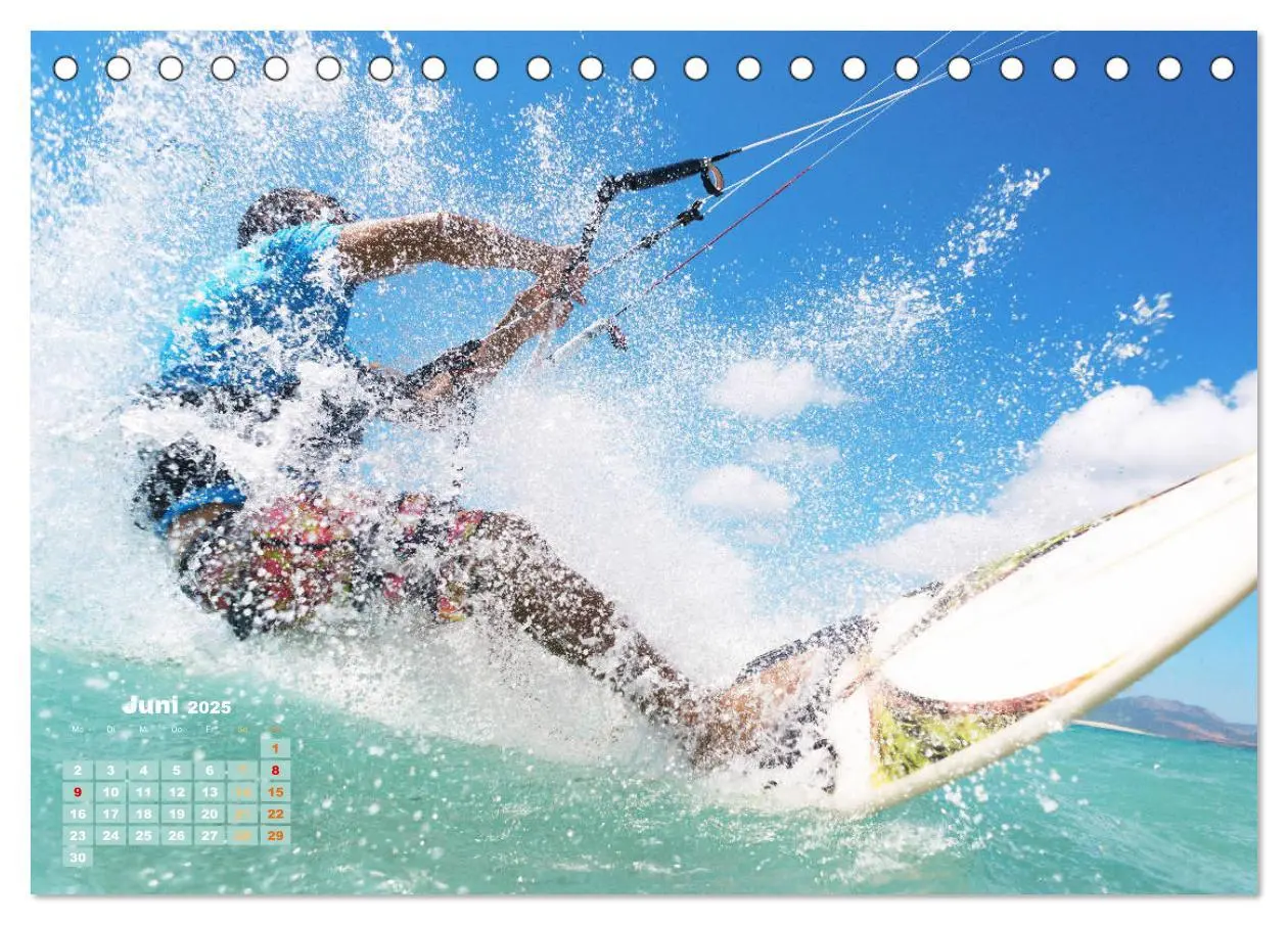 Bild: 9783457161227 | Kitesurfen: Mit Drachen am Meer (Tischkalender 2025 DIN A5 quer),...