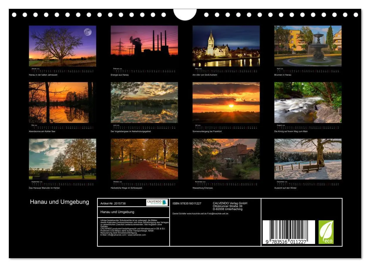 Bild: 9783516011227 | Hanau und Umgebung (Wandkalender 2026 DIN A4 quer), CALVENDO...