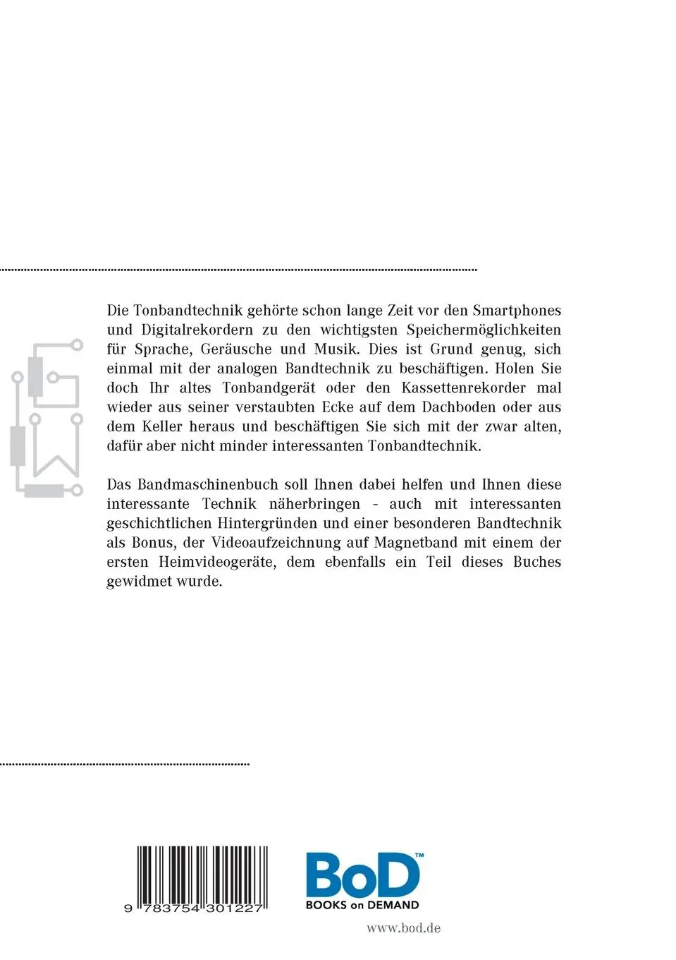 Rückseite: 9783754301227 | Das Bandmaschinenbuch | Tonband- und Kassettentechnik neu entdecken