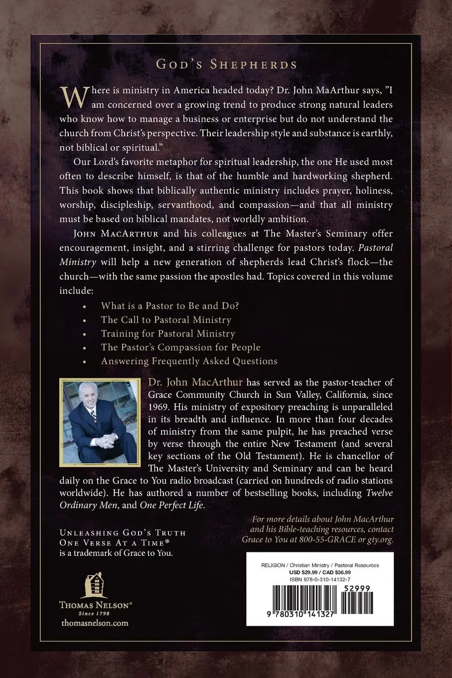 Rückseite: 9780310141327 | Pastoral Ministry | How to Shepherd Biblically | Macarthur (u. a.)