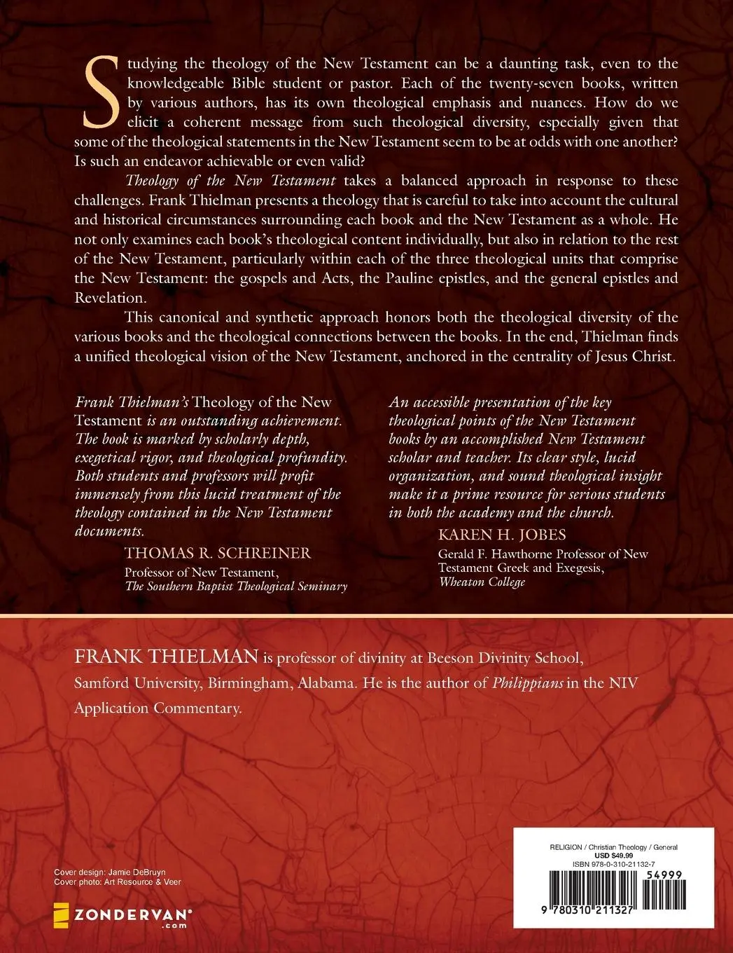 Rückseite: 9780310211327 | Theology of the New Testament Hardcover | Frank Thielman | Buch | 2020