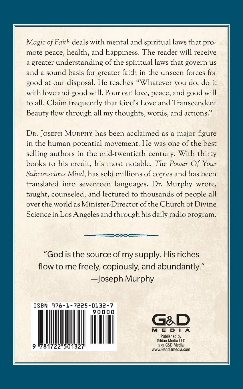 Rückseite: 9781722501327 | Magic of Faith | Joseph Murphy | Taschenbuch | Englisch | 2019