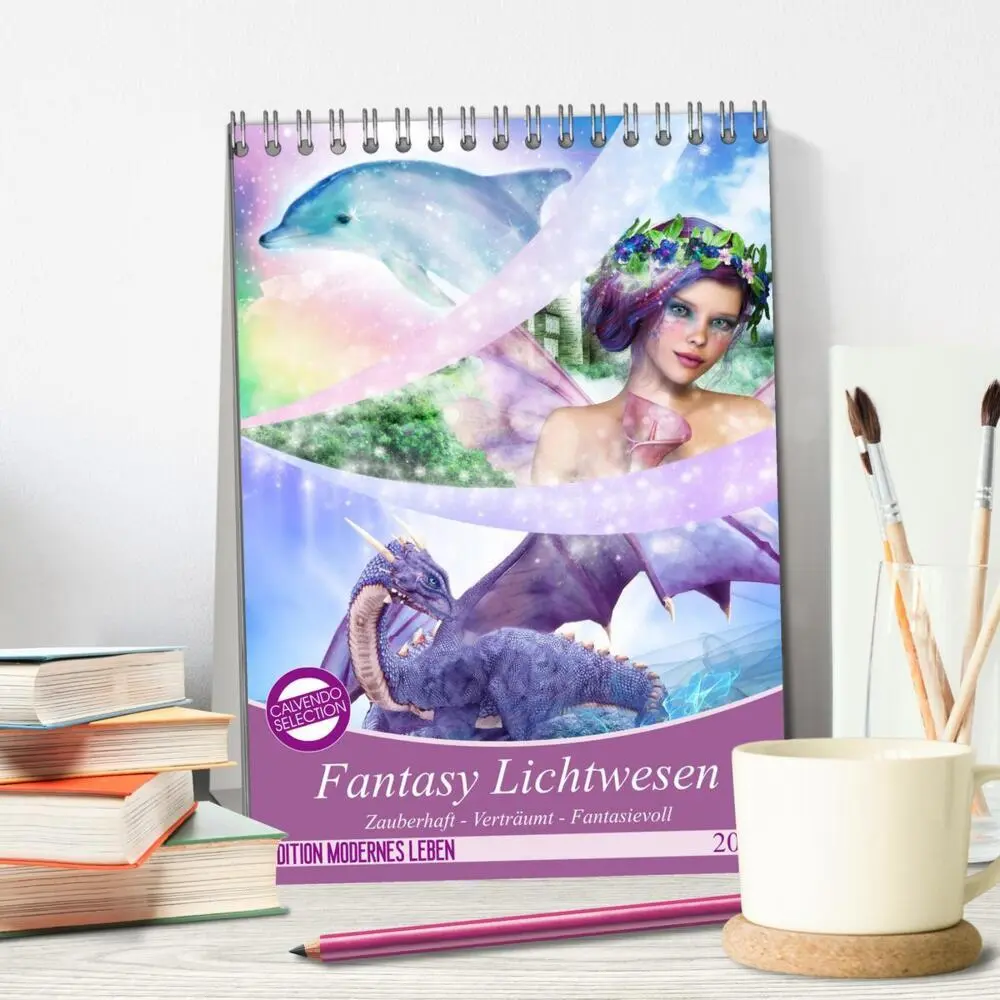 Bild: 9783435991327 | Fantasy Lichtwesen (Tischkalender 2025 DIN A5 hoch), CALVENDO...