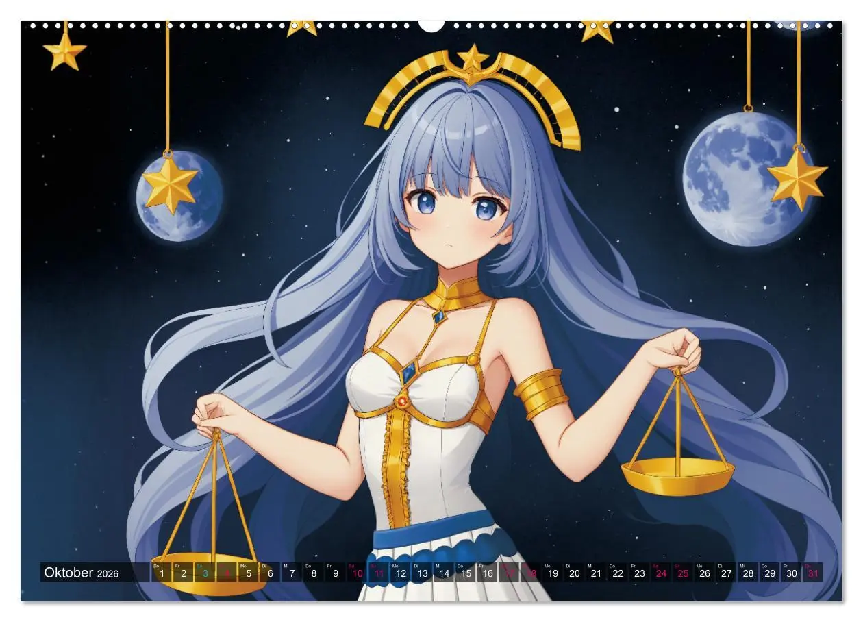 Bild: 9783457391327 | Manga Kalender Sternzeichen (Wandkalender 2026 DIN A2 quer),...