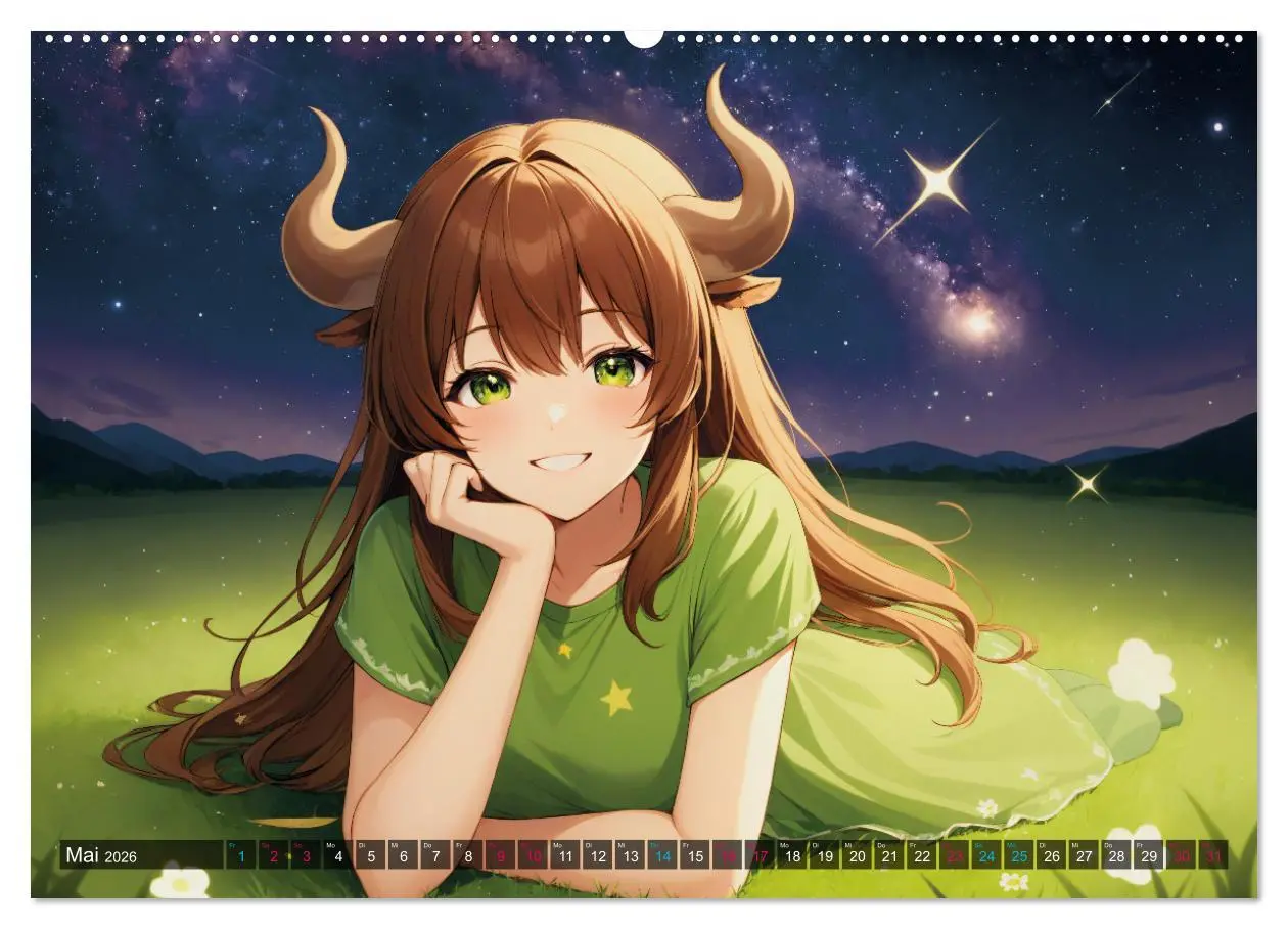 Bild: 9783457391327 | Manga Kalender Sternzeichen (Wandkalender 2026 DIN A2 quer),...