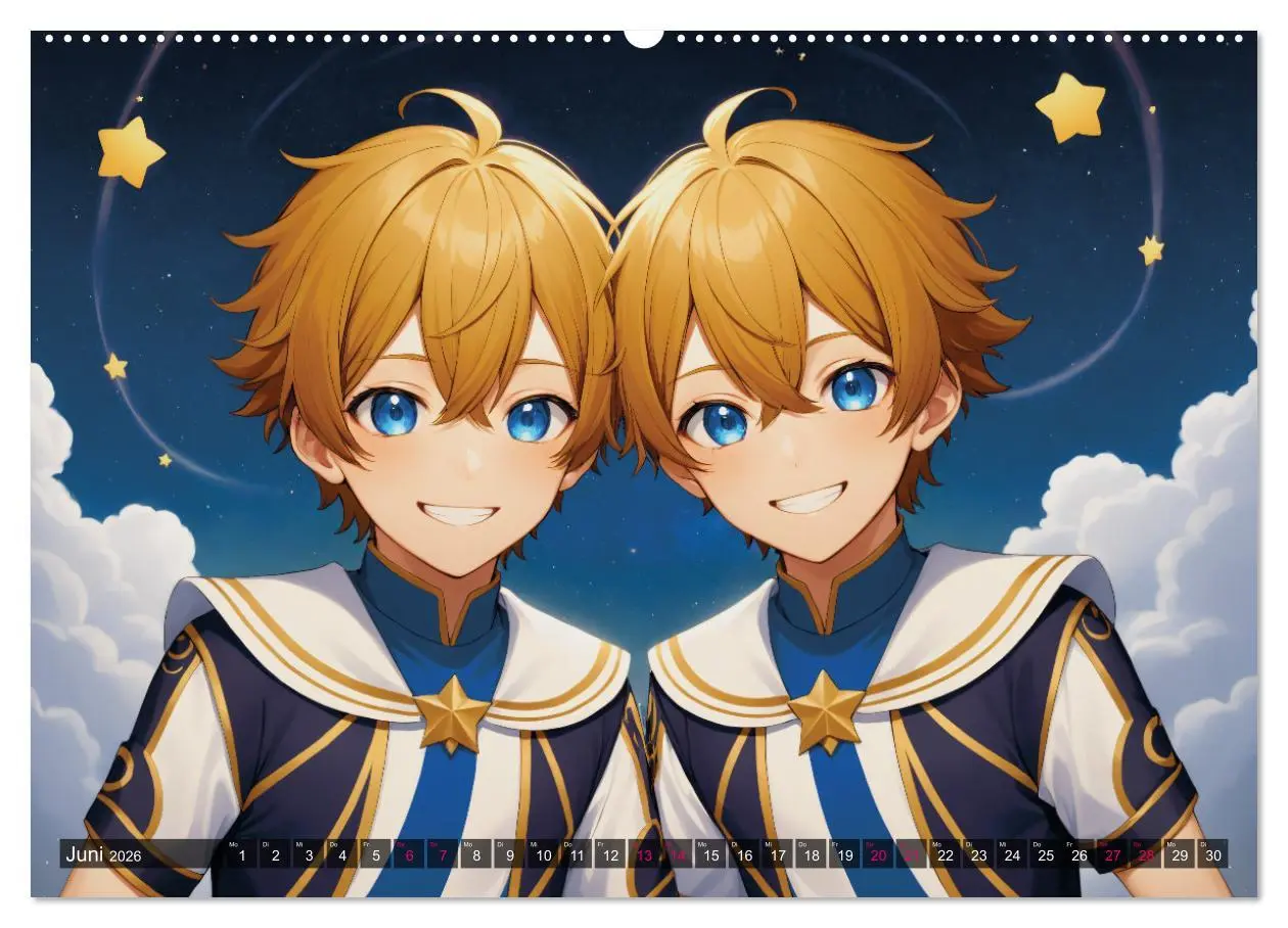 Bild: 9783457391327 | Manga Kalender Sternzeichen (Wandkalender 2026 DIN A2 quer),...