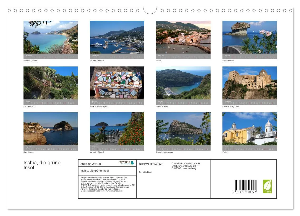 Bild: 9783516001327 | Ischia, die grüne Insel (Wandkalender 2026 DIN A3 quer), CALVENDO...