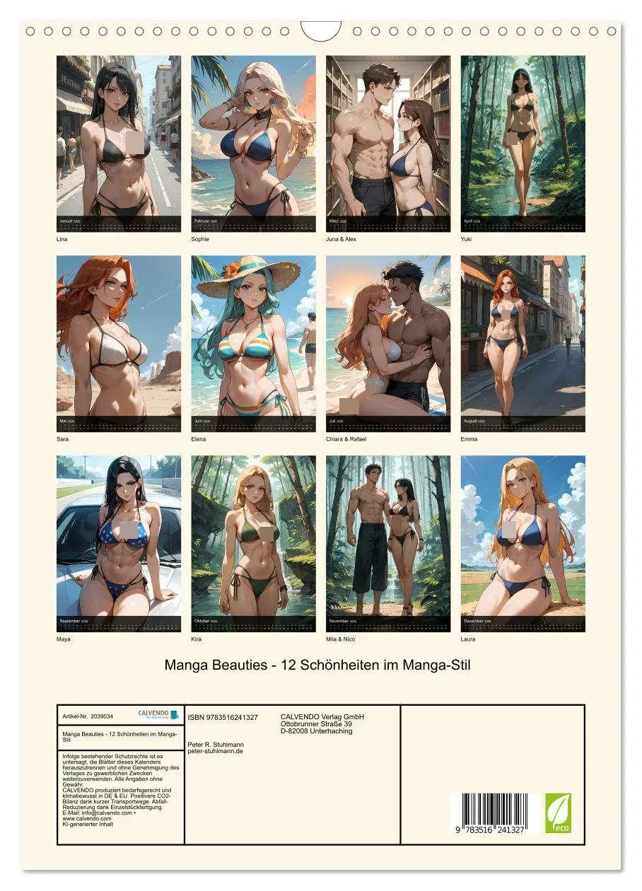 Bild: 9783516241327 | Manga Beauties - 12 Schönheiten im Manga-Stil (Wandkalender 2026...