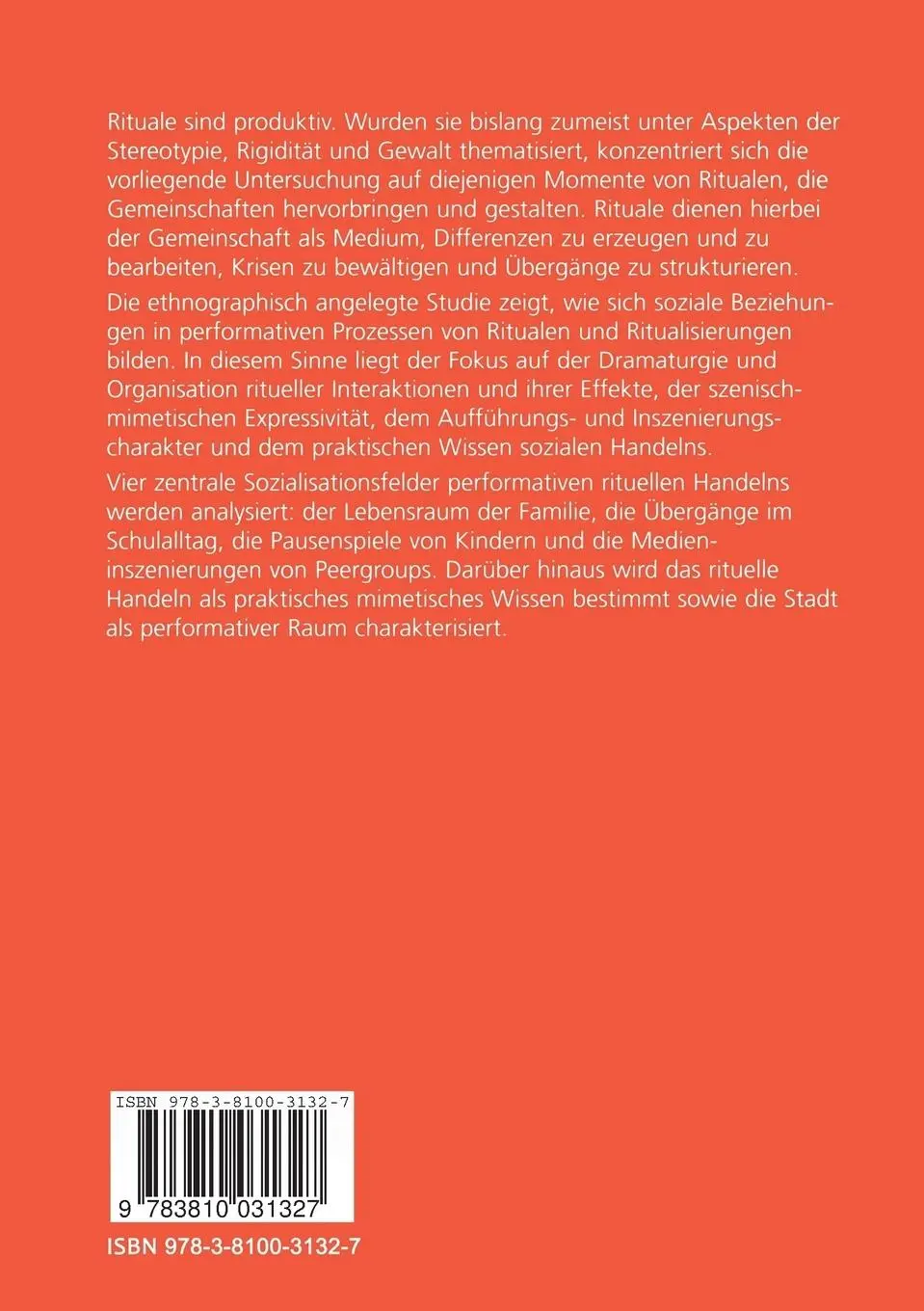 Rückseite: 9783810031327 | Das Soziale als Ritual | Zur performativen Bildung von Gemeinschaften
