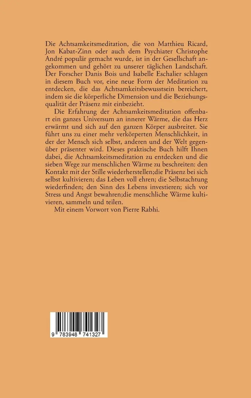 Rückseite: 9783948741327 | Die Meditation des vollen Gewahrseins | Danis Bois (u. a.) | Buch