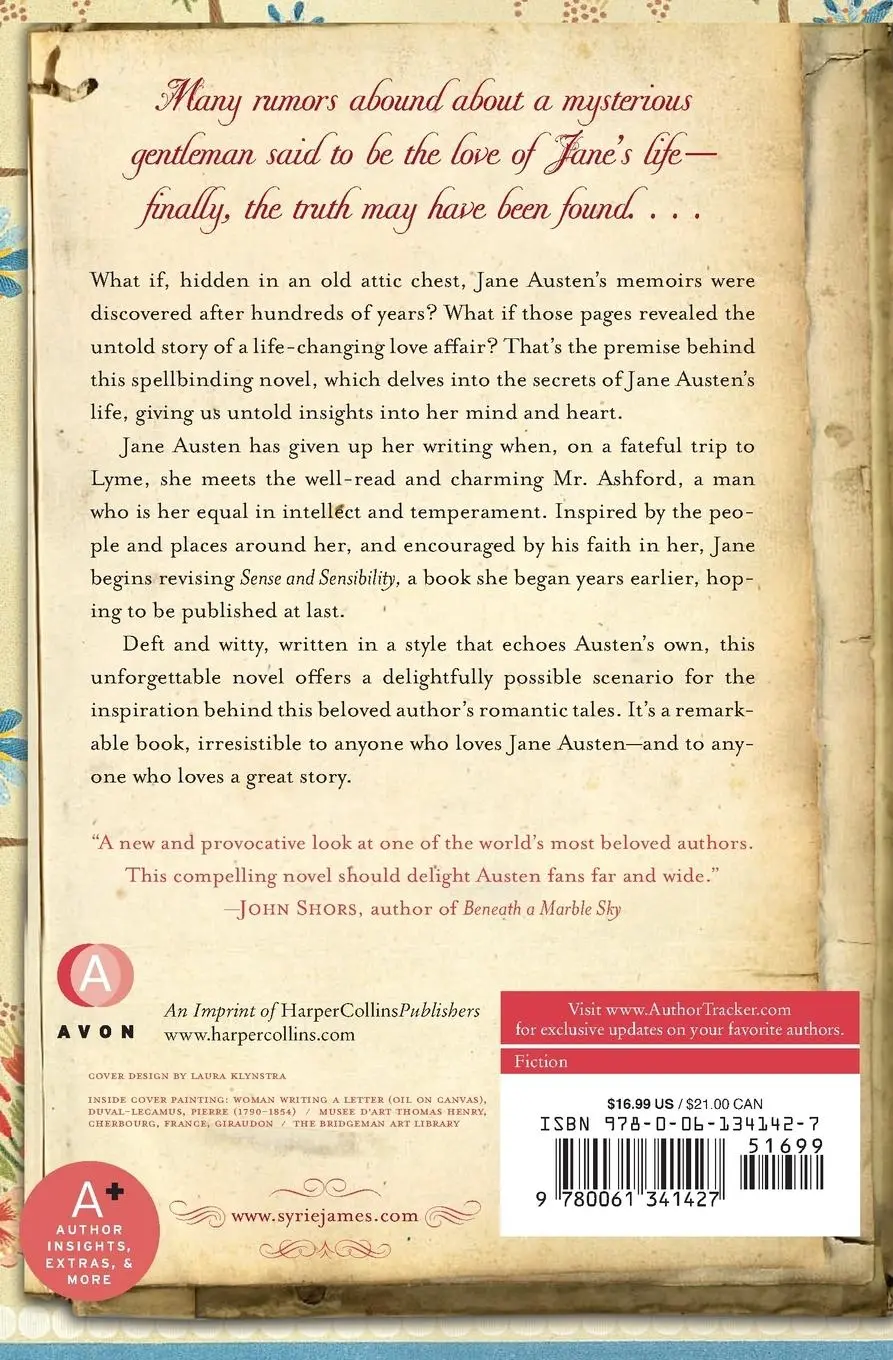 Rückseite: 9780061341427 | The Lost Memoirs of Jane Austen | Syrie James | Taschenbuch | 338 S.