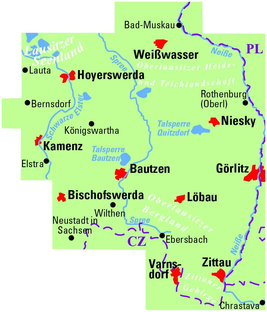Rückseite: 9783969901427 | ADFC-Regionalkarte Oberlausitz - Lausitzer Seen, 1:75.000, mit...
