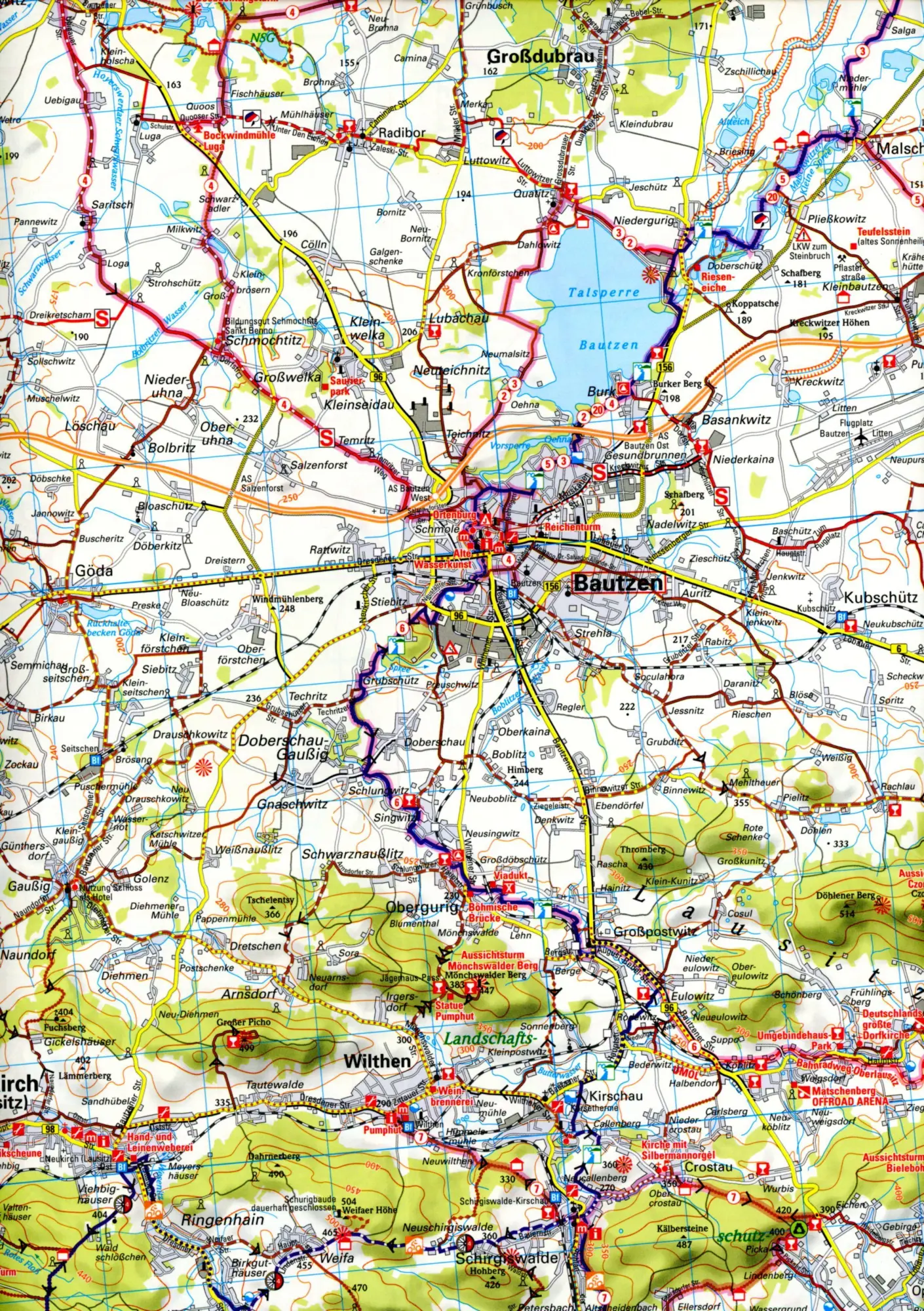 Bild: 9783969901427 | ADFC-Regionalkarte Oberlausitz - Lausitzer Seen, 1:75.000, mit...