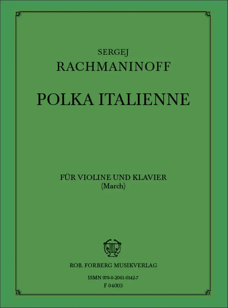 Cover: 9790206101427 | Polka italienne | Sergei Rachmaninov | Buch | Rob. Forberg Musikverlag