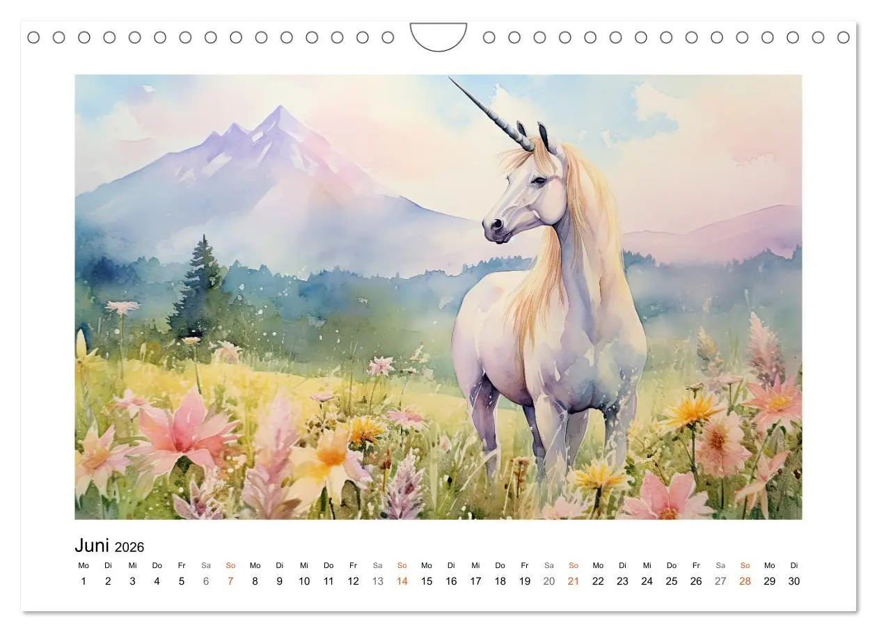 Bild: 9783457371527 | Geliebte Einhörner (Wandkalender 2026 DIN A4 quer), CALVENDO...