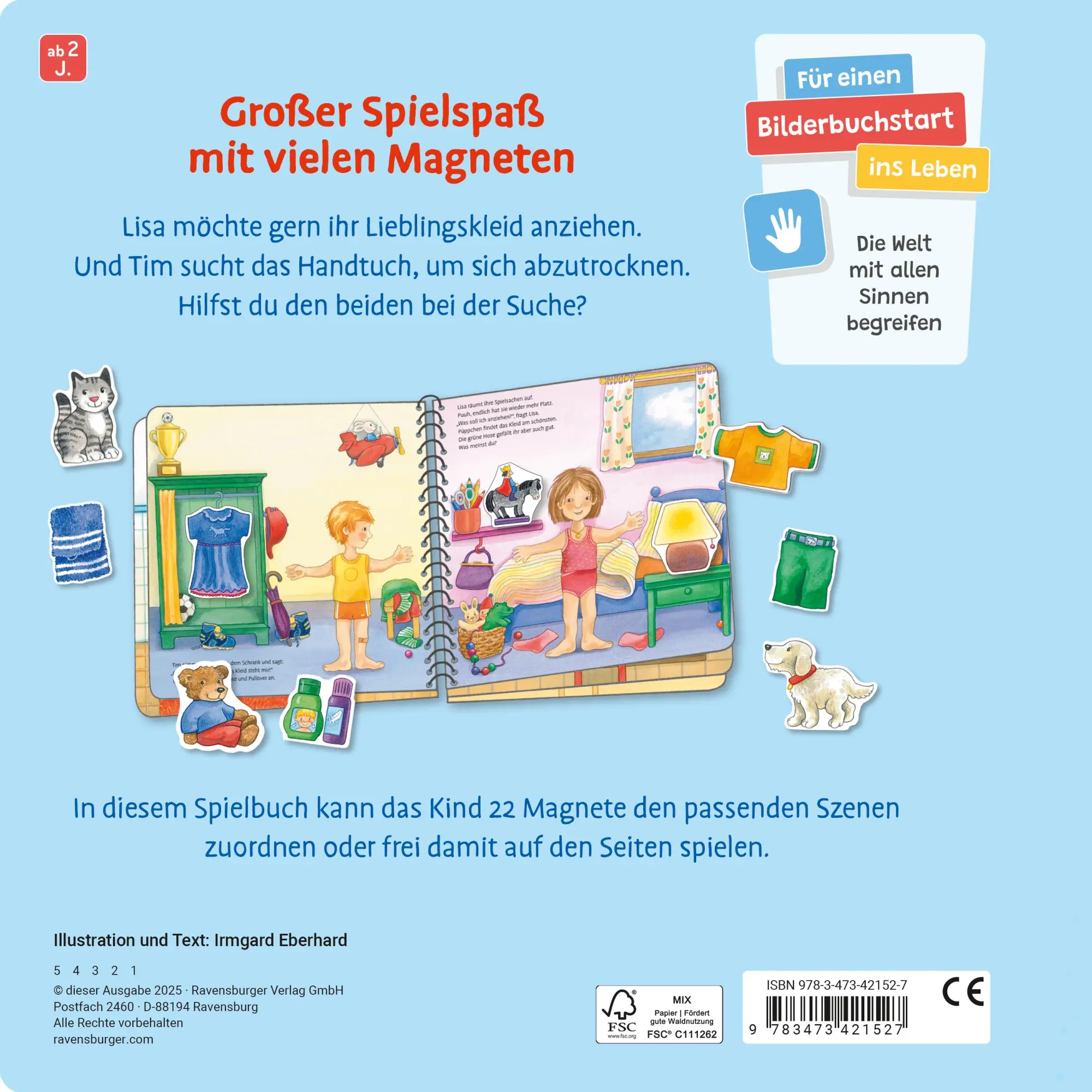 Rückseite: 9783473421527 | Mein großes Magnetbuch - Was gehört wohin? | Mit 22 Magneten | Buch