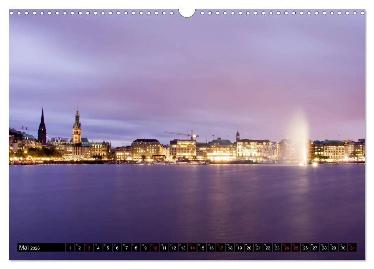 Bild: 9783516221527 | Hamburg - Alster (Wandkalender 2026 DIN A3 quer), CALVENDO...