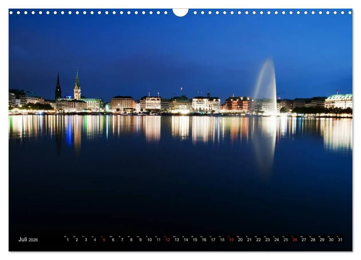 Bild: 9783516221527 | Hamburg - Alster (Wandkalender 2026 DIN A3 quer), CALVENDO...