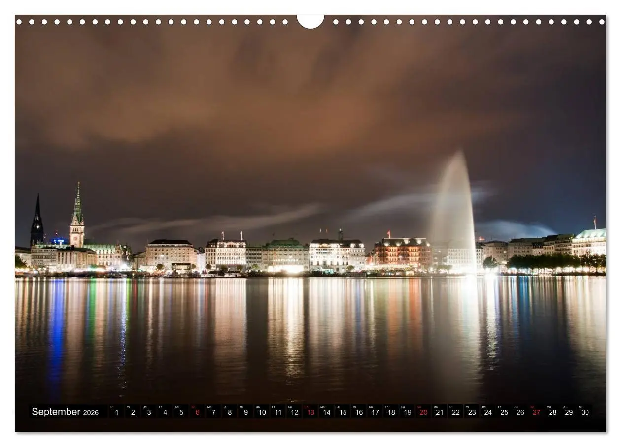 Bild: 9783516221527 | Hamburg - Alster (Wandkalender 2026 DIN A3 quer), CALVENDO...