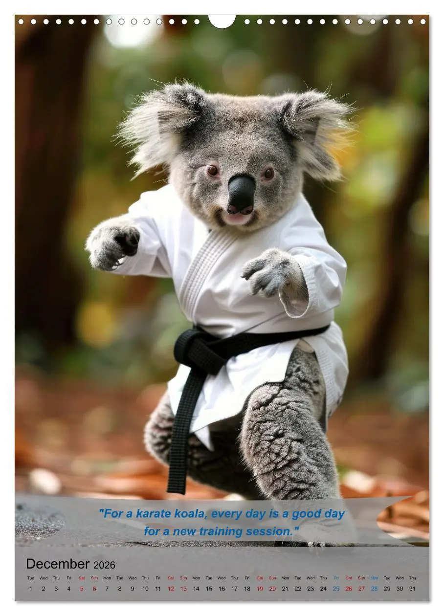 Bild: 9783516531527 | Great fun with animal karate fighters (Wall Calendar 2026 DIN A3...
