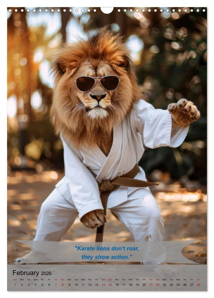 Bild: 9783516531527 | Great fun with animal karate fighters (Wall Calendar 2026 DIN A3...