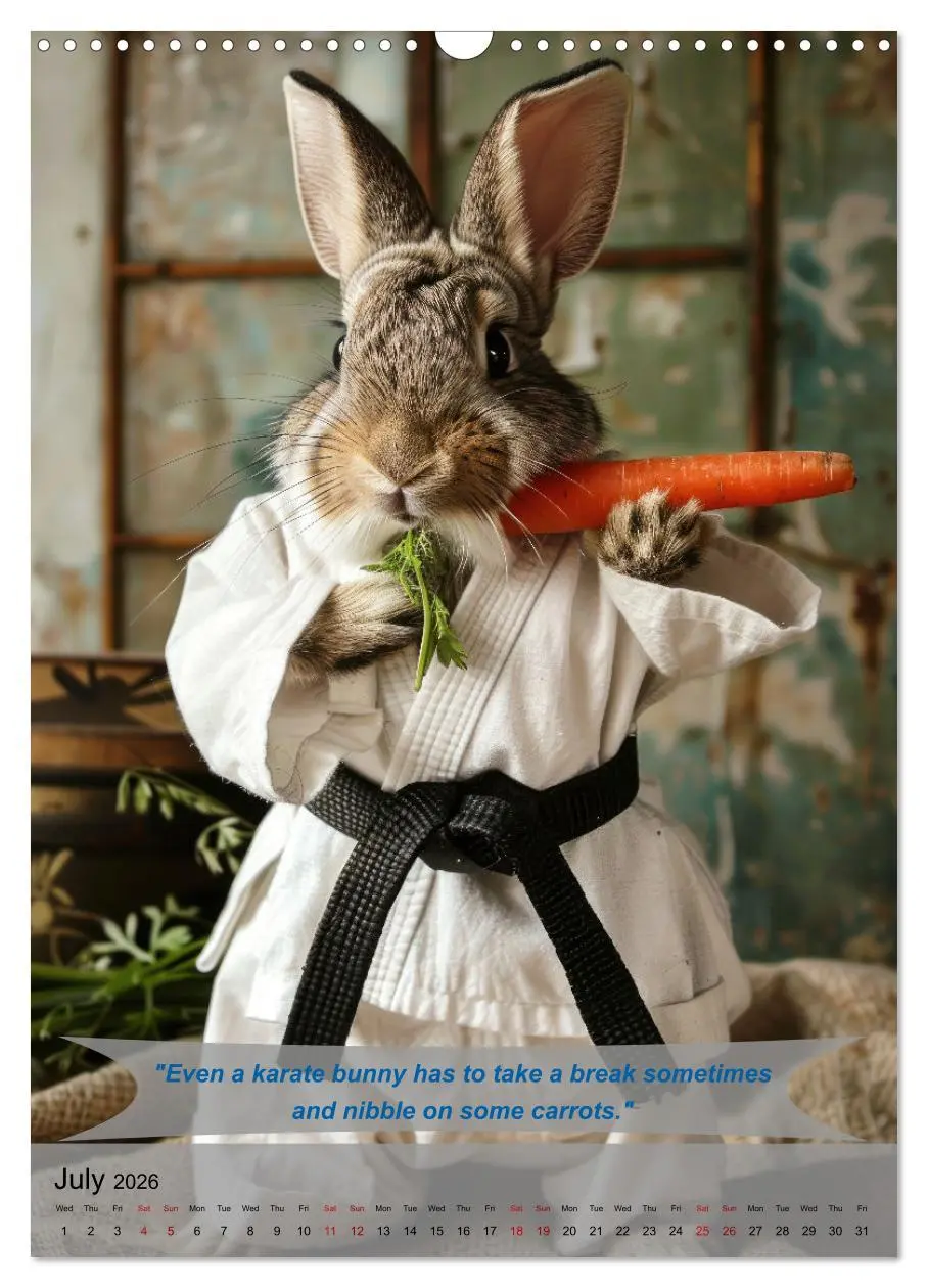 Bild: 9783516531527 | Great fun with animal karate fighters (Wall Calendar 2026 DIN A3...