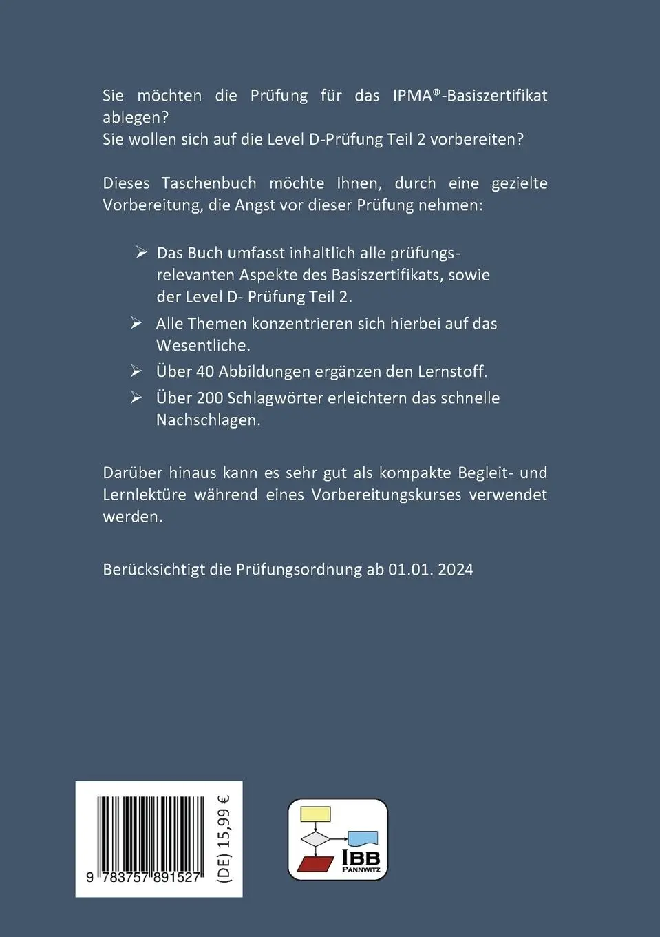 Rückseite: 9783757891527 | IPMA® Prüfungswissen kompakt | Basiszertifikat &amp; Level D-Teil2 | Buch